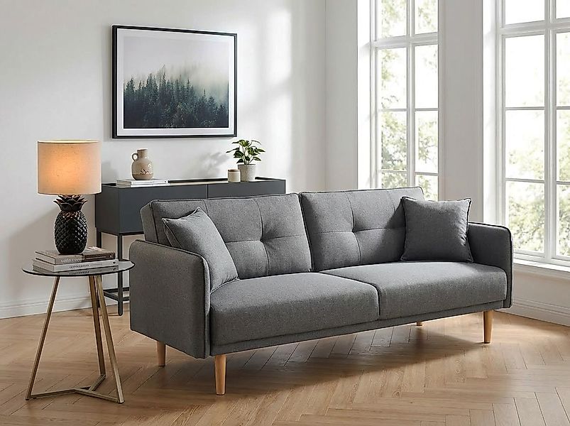 Home affaire Schlafsofa "SORENITY, 196 cm, 3-Sitzer, verstellbare Rückenleh günstig online kaufen