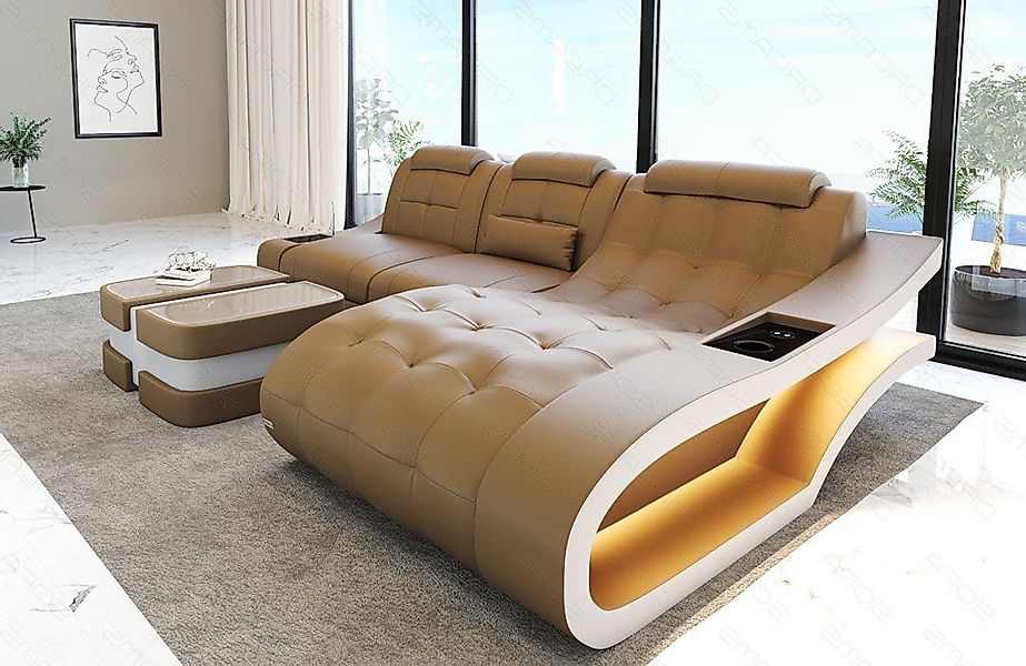 Sofa Dreams Ecksofa Leder Sofa Couch günstig online kaufen