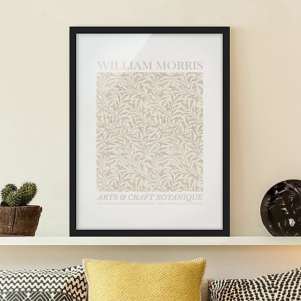 Bild mit Rahmen William Morris - Willow Pattern Beige günstig online kaufen