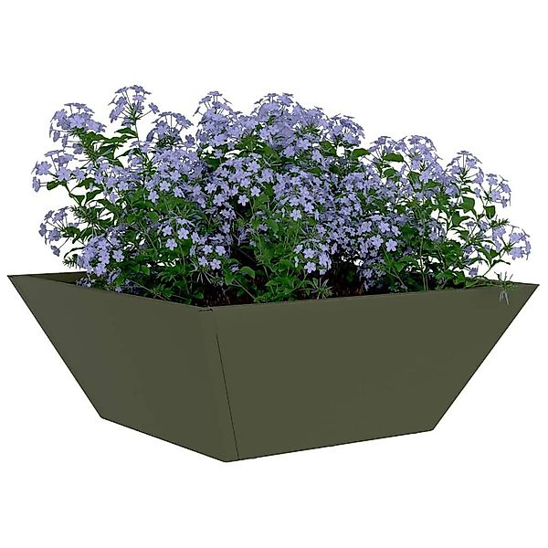vidaXL Blumentopf Garten Schüssel Pflanzer Olivgrün günstig online kaufen