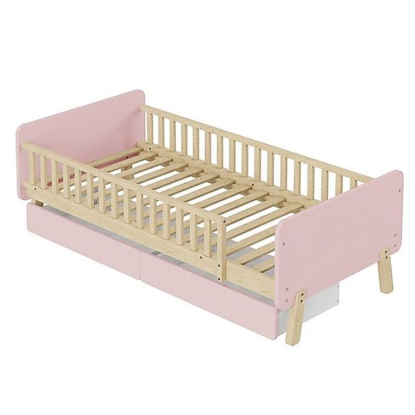 STILVORA Kinderbett 90×190 Babybett mit Gitter und Schubladen,Bettgestell o günstig online kaufen