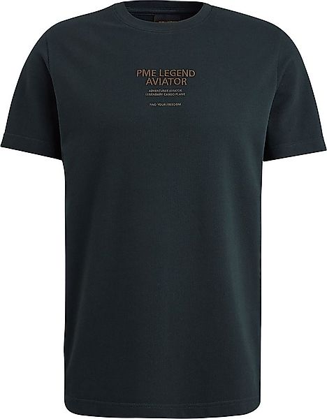 PME Legend Single Jersey T-Shirt Textured Navy - Größe XL günstig online kaufen