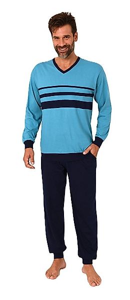 Normann Pyjama Normann Herren Schlafanzug mit Front-Streifen – auch in Über günstig online kaufen