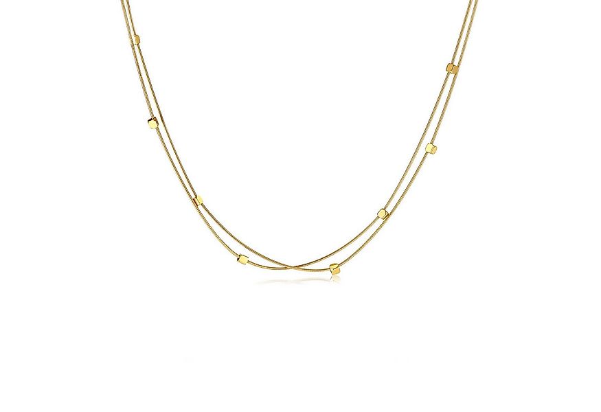 M-Diamant Edelstahlkette Edelstahl-Halskette – Doppellagige Damenkette, Dop günstig online kaufen