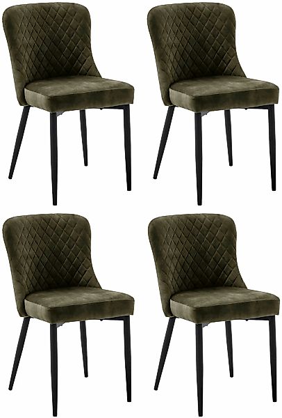 MCA furniture 4-Fußstuhl "ABOSHI Esszimmerstuhl (4er Set)", (Set), 4 St., V günstig online kaufen