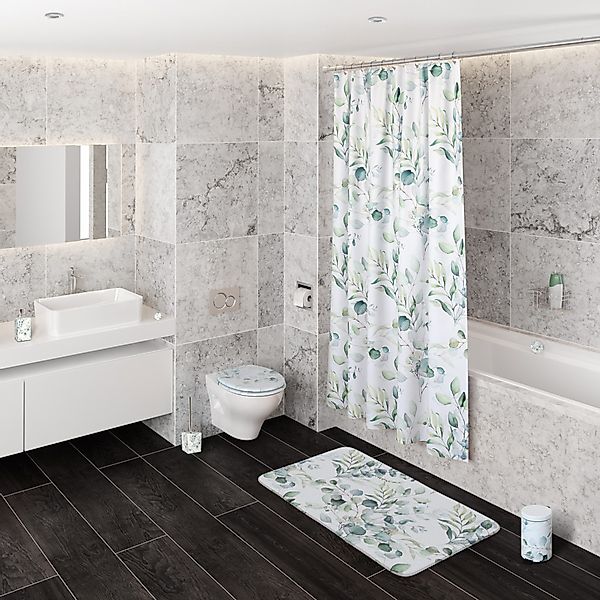 SANILO Badezimmer Set Seifenspender und WC Bürste Eukalyptus günstig online kaufen