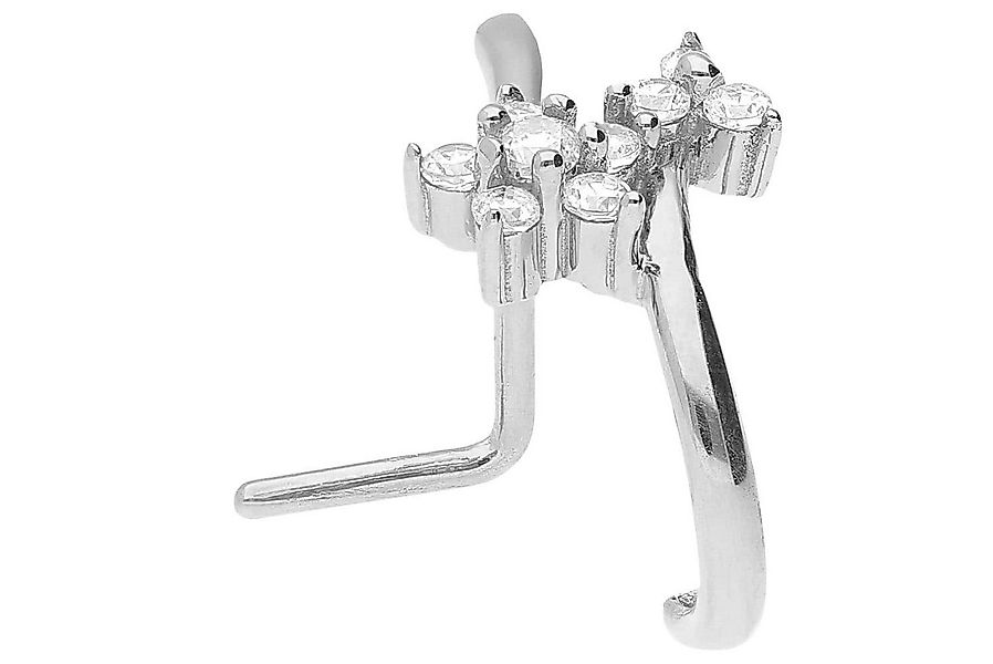 PIERCINGLINE Nasenpiercing Chirurgenstahl Nasenstecker KRISTALLBLUME (Nasen günstig online kaufen