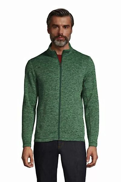 Strickfleece-Jacke mit Reißverschluss, Herren, Größe: S Normal, Grün, by La günstig online kaufen