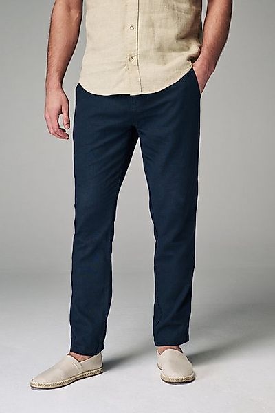 Next Dehnbund-Hose Slim Fit Hose mit Kordelzug aus Leinenmischung (1-tlg) günstig online kaufen