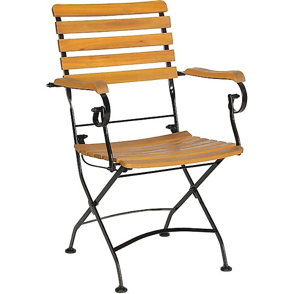 Acamp Set 2x Klappsessel Lindau Teak-Schwarz FSC® günstig online kaufen