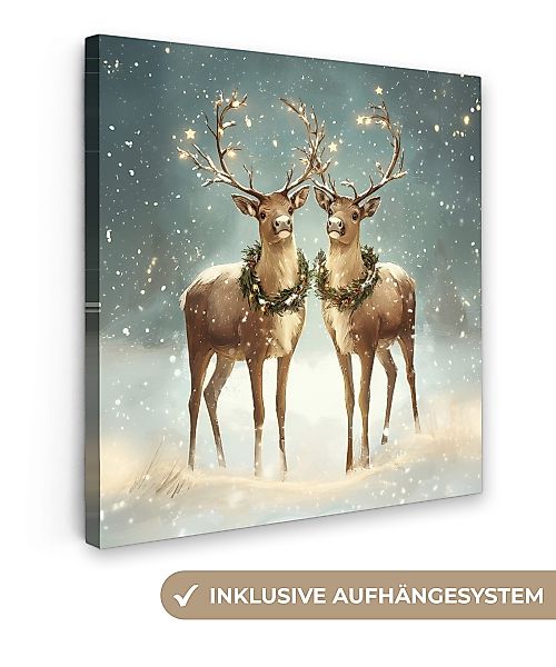 OneMillionCanvasses® Leinwandbild Weihnachtszauber - Winterwald - günstig online kaufen