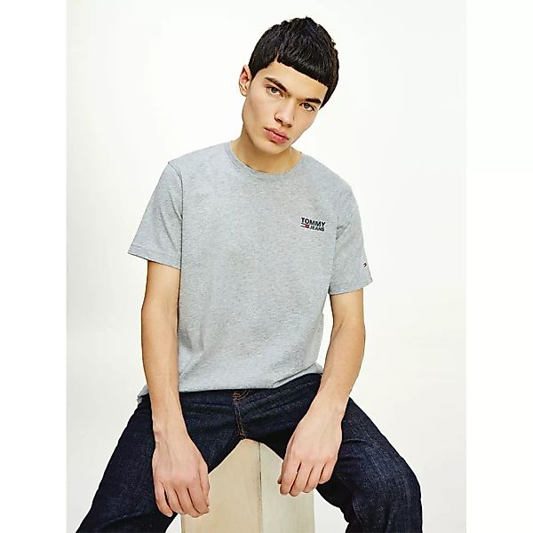 Tommy Jeans Regular Corp Logo Kurzärmeliges T-shirt XL Lt Grey Heather günstig online kaufen