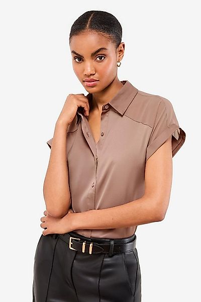 LIPSY Hemdbluse Lipsy Kurzarmhemd aus Satin und Chiffon, Regular (1-tlg) günstig online kaufen