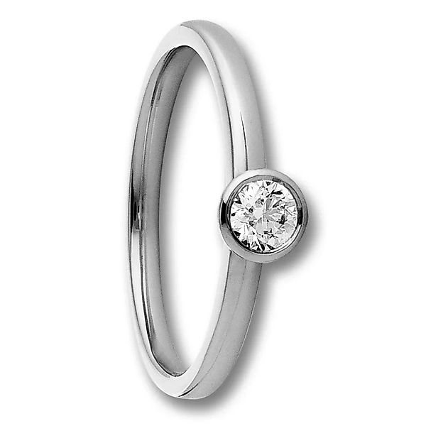 ONE ELEMENT Diamantring "0.25 ct Diamant Brillant Zarge Ring aus 585 Weißgo günstig online kaufen