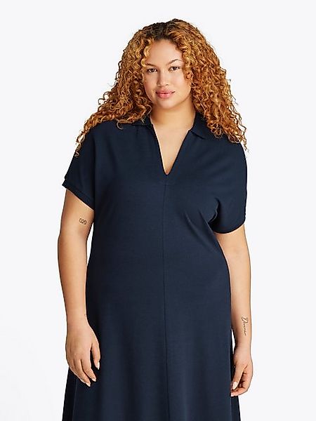 Tommy Hilfiger Curve Midikleid CRV LYOCELL OPEN-NK MIDI DRESS in Großen Grö günstig online kaufen