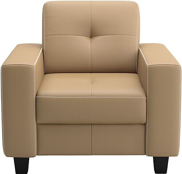 PLACES OF STYLE Sessel »Varese« Kreuznaht in beige günstig online kaufen