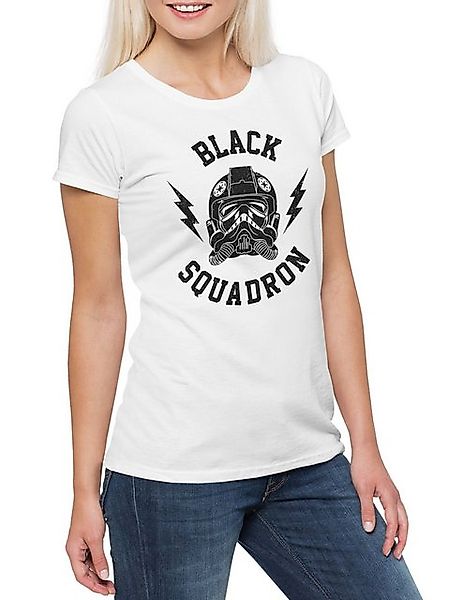 Urban Backwoods Print-Shirt Black Squadron Vintage I Damen T-Shirt Fighter günstig online kaufen