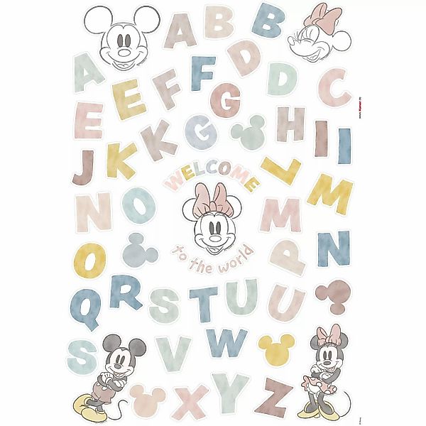 Komar Deko-Sticker Mickey Alphabet 50 x 70 cm gerollt günstig online kaufen