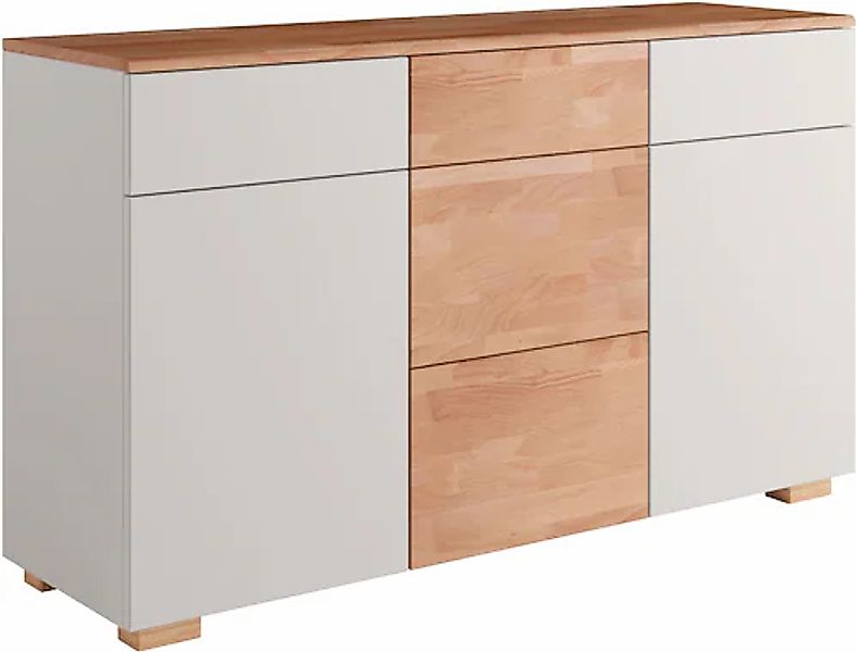 OTTO home Sideboard "Citra teilmassiv" Breite 135cm,moderne grifflose Optik günstig online kaufen