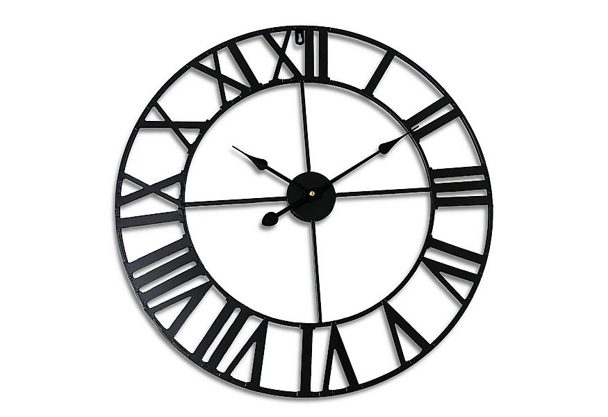 relaxdays Wanduhr mit römischen Zahle (schwarz) günstig online kaufen
