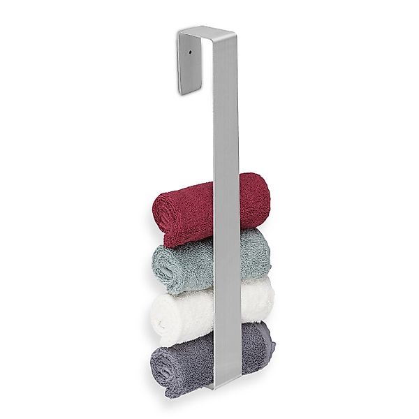 relaxdays Handtuchstange Handtuchhalter ohne Bohren silber günstig online kaufen