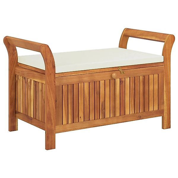vidaXL Garten-Truhenbank 91 cm mit Kissen Massivholz Akazie günstig online kaufen