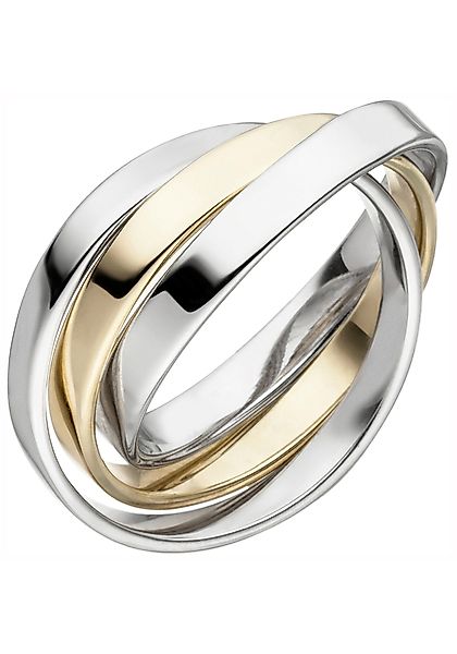 JOBO Fingerring Wickelring, 3-reihig verschlungen 925 günstig online kaufen