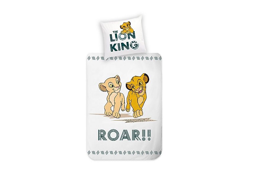 MTOnlinehandel Kinderbettwäsche König der Löwen 135x200 + 80x80 cm, 100 % B günstig online kaufen