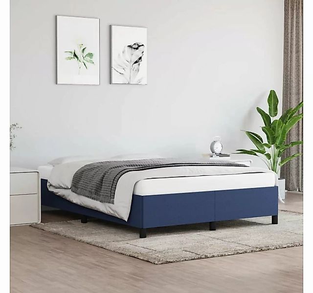 furnicato Bett Bettgestell Blau 140x190 cm Stoff günstig online kaufen
