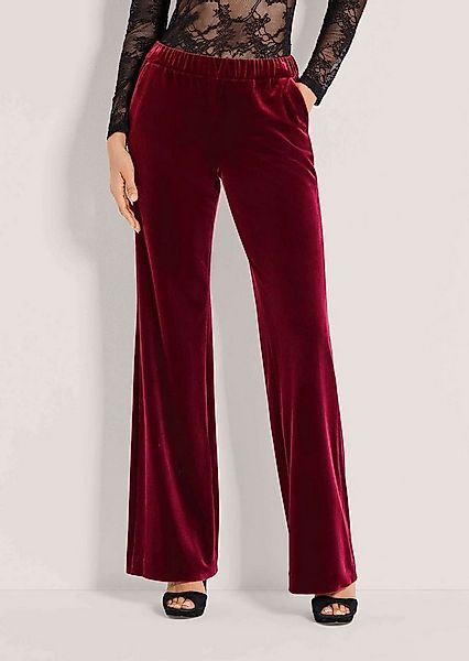 MADELEINE Stoffhose Weite Samthose mit elastischem Bund Elegante Hose aus g günstig online kaufen