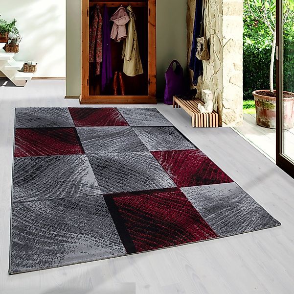 SIMPEX24 Designteppich Kariert Design, Läufer, Höhe: günstig online kaufen