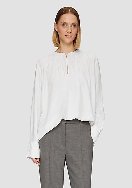 s.Oliver Langarmbluse Bluse Viskosebluse mit Faltendetails günstig online kaufen