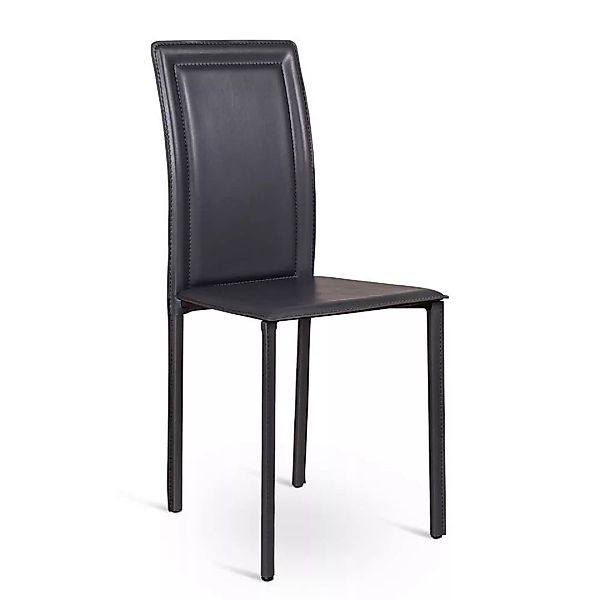 Stuhl in Anthrazit Kunstleder Esszimmer (4er Set) günstig online kaufen