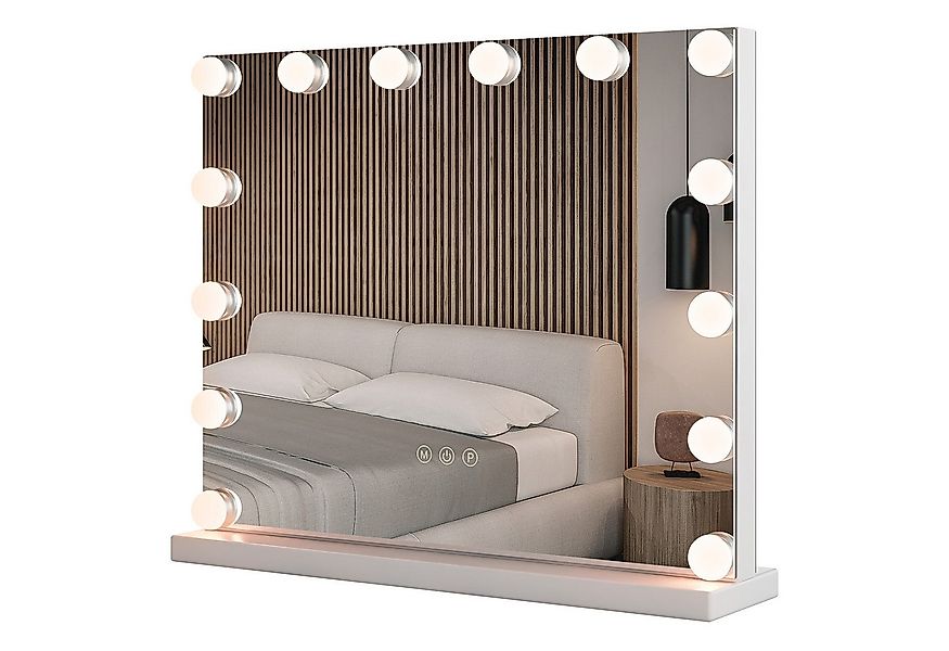 COSTWAY Schminkspiegel (1-St), Hollywood Spiegel, 14 dimmbare LED-Leuchten günstig online kaufen