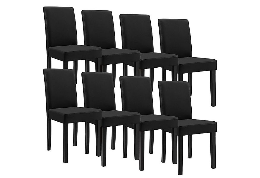 en.casa Esszimmerstuhl (8 St), »Muonio« 8er Set Polsterstühle Kunstleder in günstig online kaufen