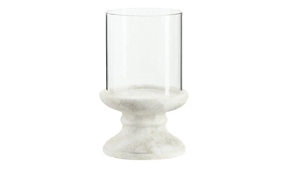 HOME STORY Windlicht mit Glasaufsatz   ¦ grau ¦ Zement,Glas ¦ Maße (cm): H: günstig online kaufen