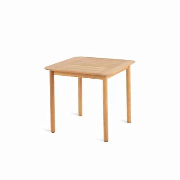 quadratischer Tisch Pevero holz natur 80 x 80 cm - Teakholz - Unopiu - Holz günstig online kaufen
