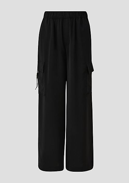 QS Stoffhose Satinhose mit Wide Leg günstig online kaufen