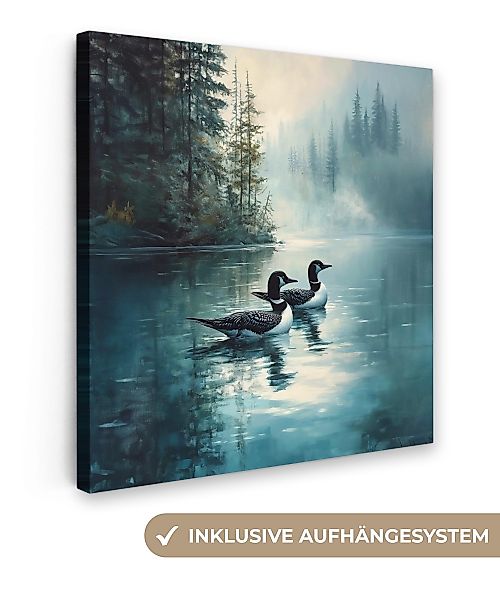 OneMillionCanvasses® Leinwandbild Wald - Wasser - günstig online kaufen