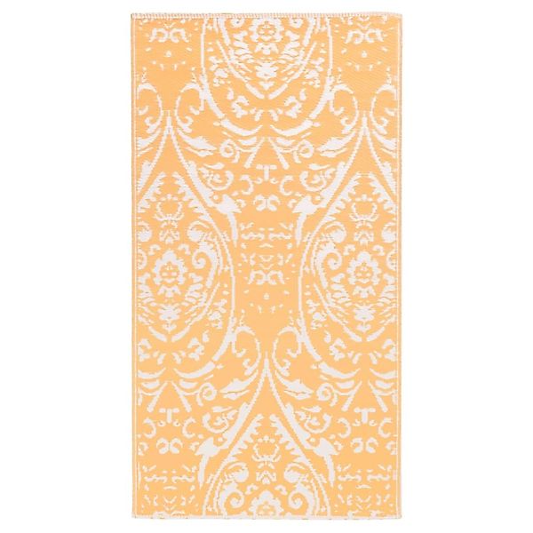 vidaXL Outdoorteppich Orange Und Weiß 80x150 Cm Pp 643980 günstig online kaufen
