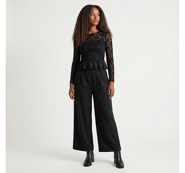 OriginalYou Culotte Stoffhose Damen Stretch Culotte Hose mit weitem Bein Mi günstig online kaufen