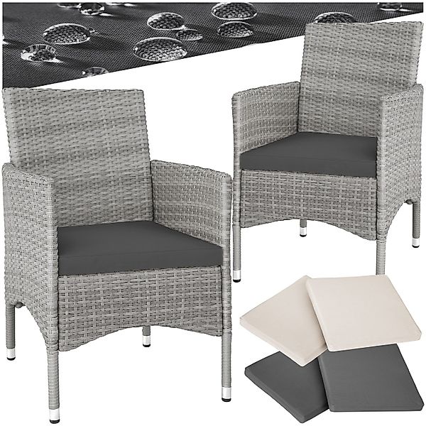 tectake Rattanstuhl 2er Set Rattanstuhl (Set, günstig online kaufen