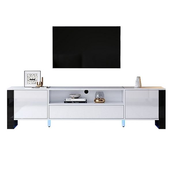 autolock TV-Schrank Moderner Hochglanz-TV-Schrank mit LED-Beleuchtung und S günstig online kaufen