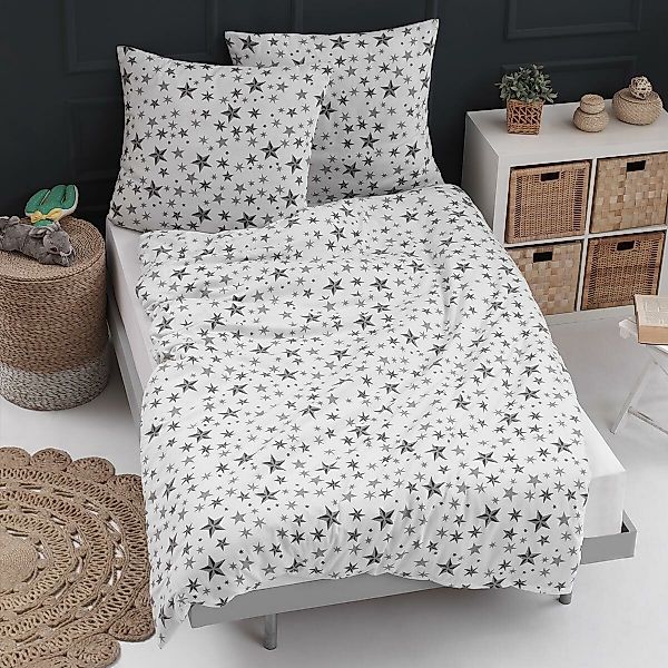 TRAUMSCHLAF Bettwäsche Sterne, Flanell, 3 teilig, günstig online kaufen