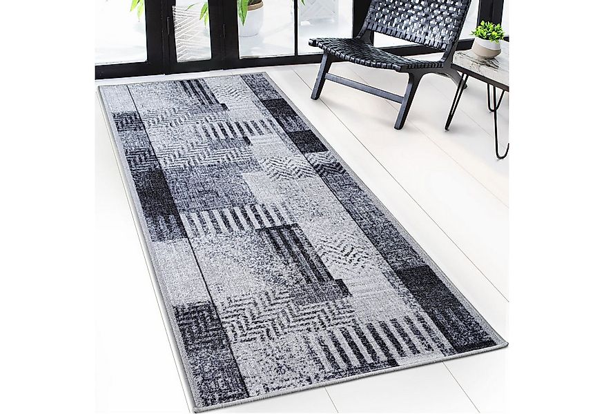 Floordirekt Läufer Teppich Cordoba, Grautöne mit Muster, Strapazierfähiges günstig online kaufen