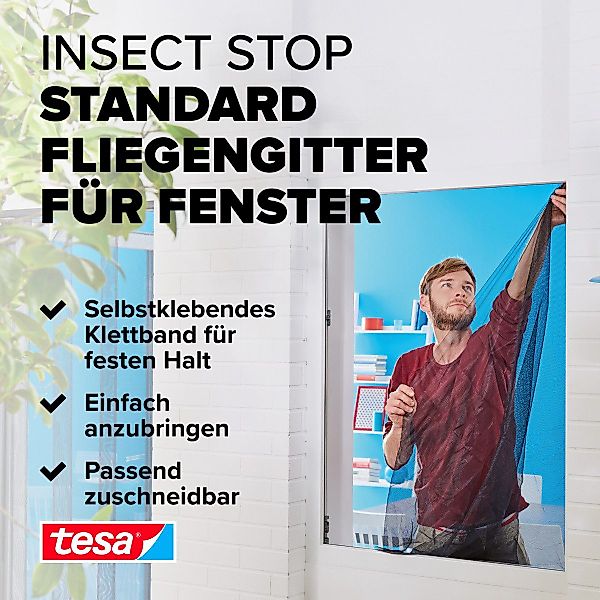 tesa Insektenschutz-Fensterrahmen Insect Stop Standard Fliegengitter für Fe günstig online kaufen