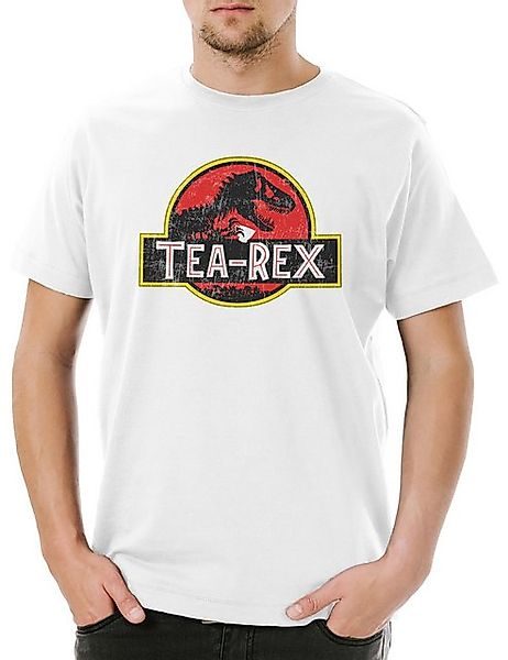 Urban Backwoods Print-Shirt Urban Backwoods Tea-Rex I Herren T-Shirt Weiß G günstig online kaufen