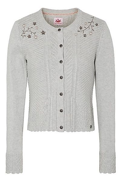 Spieth & Wensky Trachtenstrickjacke Trachten Strickjacke - WEDA - silbergra günstig online kaufen