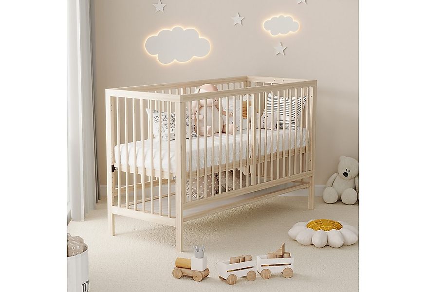 REDOM Babybett 3-in-1 Beistellbett Kinderbett, 1-tlg., 140x60x90cm, höhenve günstig online kaufen