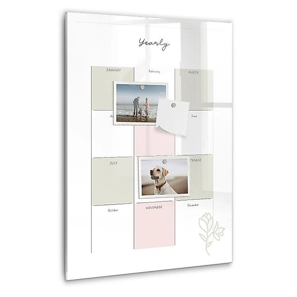 Tulup Magnettafel Aus Glas Jahresplaner 40x60 cm Whiteboard Magnetisch Glas günstig online kaufen